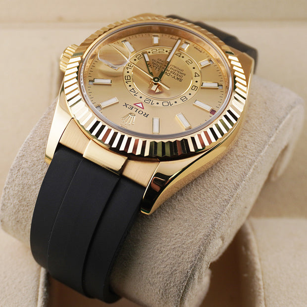 Rolex Sky-Dweller 336238 Yellow Gold Champagne Dial Oyster-Flex