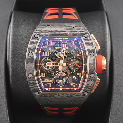 Richard Mille RM11 Carbon/Rose Gold "Romain Grosjean" Lotus F1 Team 50mm Openworked Dial Pre-Owned