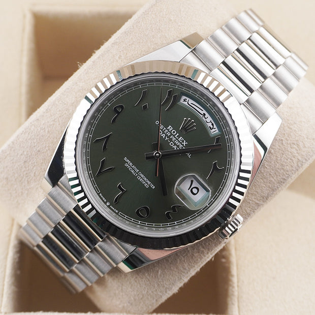 Rolex Day-Date 40mm Olive Green 228236 | First Class Timepieces