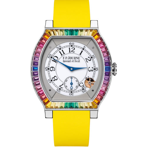 F.P.Journe Élégante 48 Ref. ELHT 'Gino's Dream' 48mm Titalyt Luminescent White Dial Rainbow Bezel