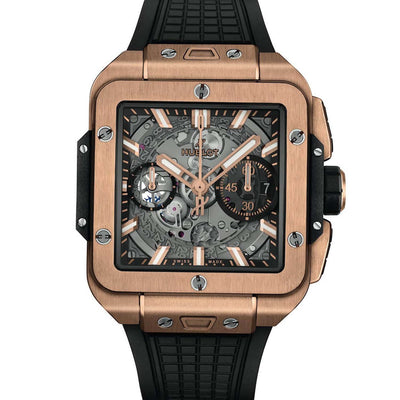 Hublot Square Bang Unico King Gold Openworked Dial 42mm 821.OX.0180.RX