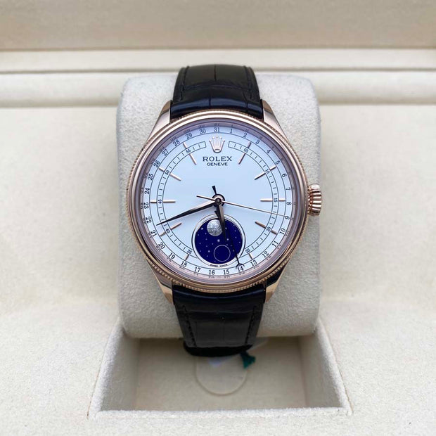 Rolex Cellini Moonphase 39mm 50535 White Dial Pre-Owned