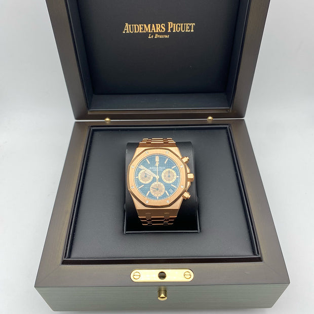 Audemars Piguet Royal Oak 41mm Chronograph Silver Dial Watch with Box