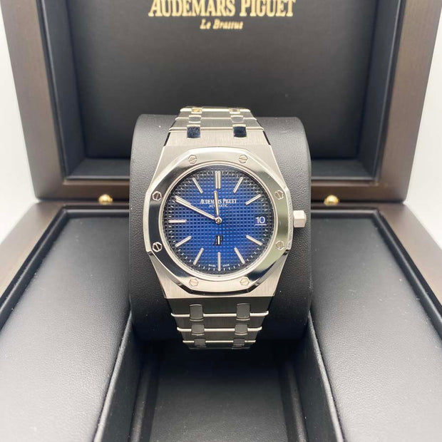Audemars Piguet Limited Edition Royal Oak Extra-Thin 39mm 15202IP Smoked Blue Dial Pre-Owned