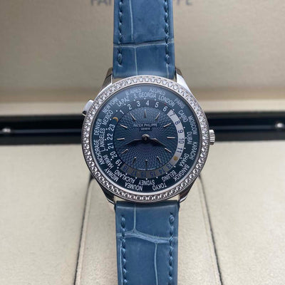 Patek Philippe World Time Complication 36mm 7130G Blue Dial Pre-Owned