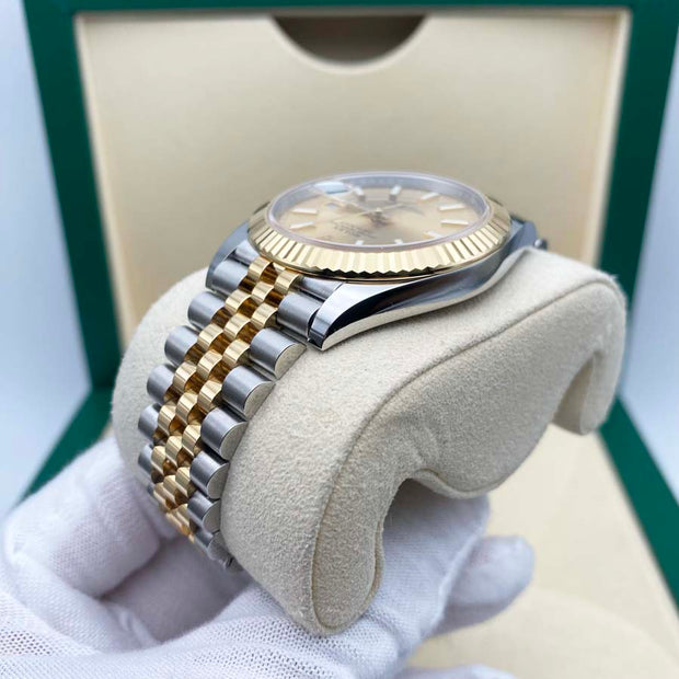 Rolex Datejust 41mm Champagne Dial Fluted Bezel 126333