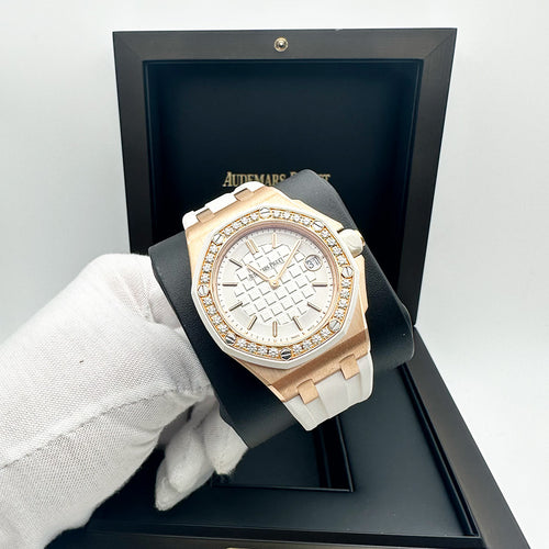 Audemars Piguet Royal Oak Offshore 37mm Quartz 67540OK.ZZ.A010CA.01 Light Silver Dial Pre-Owned
