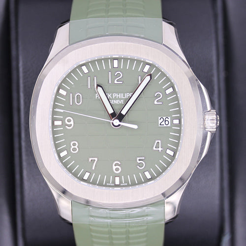 Patek Philippe Aquanaut White Gold 42mm 5168G Khaki Green Dial