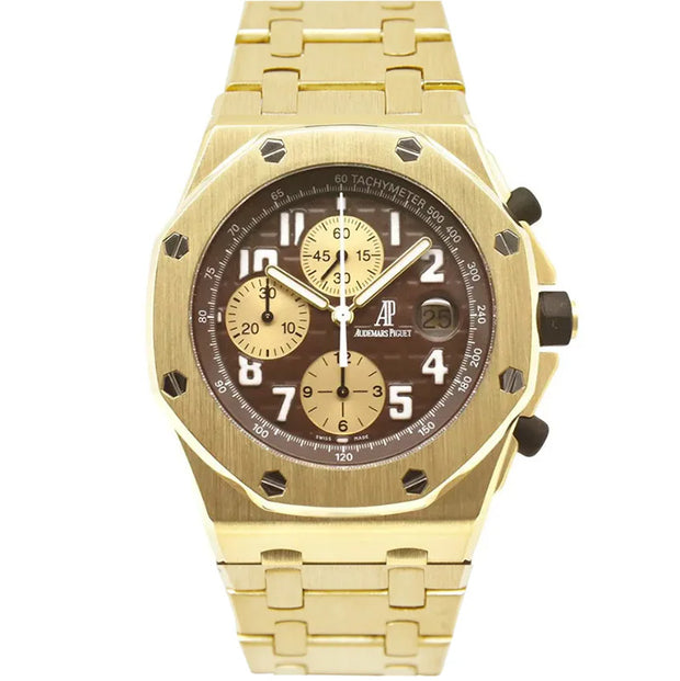 Audemars Piguet Royal Oak Offshore Chronograph 26007BA.OO.D088CR.01 ‘Arnold Schwarzenegger’ Yellow Gold Brown Dial Limited Edition of 400