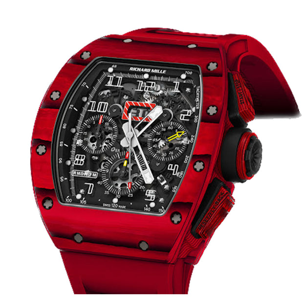 Richard Mille Chronograph RM011-FM Flaming Red TPT Quartz 50mm Openworked