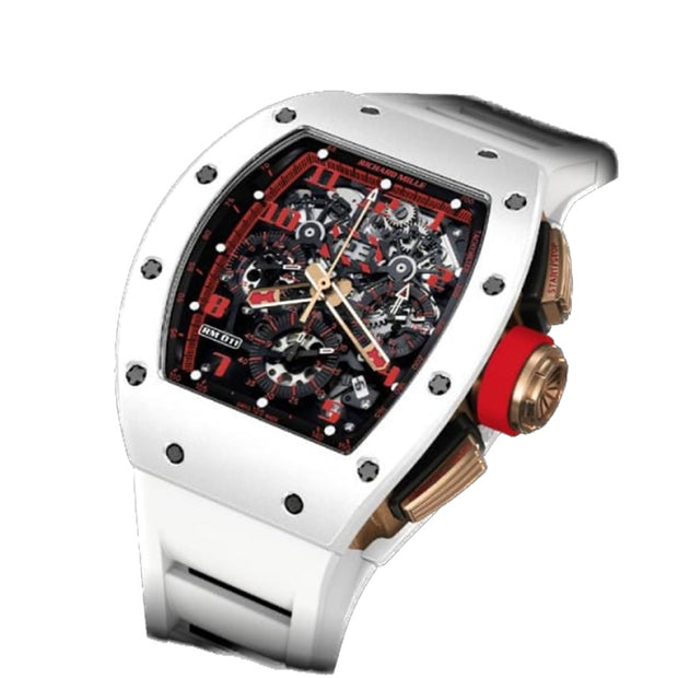 Richard Mille Chronograph RM11-FM Ceramic "White Demon" 50mm Openworked Dial