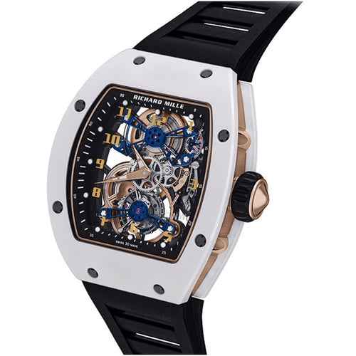 Richard Mille Chronograph RM17-02 Manual Winding Tourbillon ATZ Ceramic White 48mm Openworked Dial