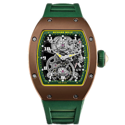 Richard Mille Chronograph RM17-01 Tourbillon Brown Cermet 48mm Openworked Dial