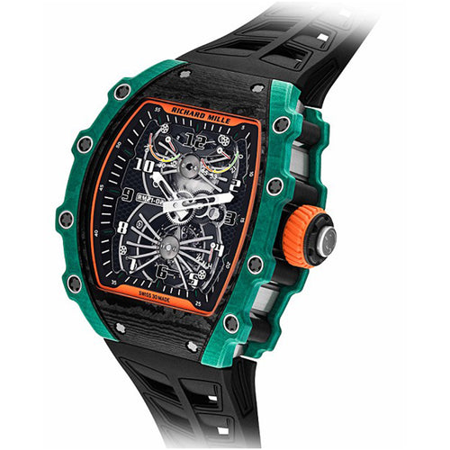 Richard Mille RM21-02 Manual Winding Tourbillon Aerodyne Quarts TPT/Carbon TPT/Titanium 50mm Openworked Dial