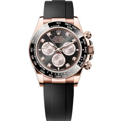 Rolex Daytona Rose Gold Oysterflex Black Diamond Dial 126515LN
