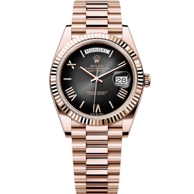 Rolex Day-Date 40 Rose Gold Slate Ombre Roman Dial 228235