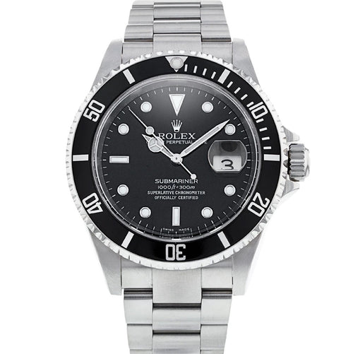 Rolex Submariner Date 40mm Stainless Steel Black Dial & Black Bezel 16610
