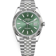 Rolex Datejust 41mm Mint Green Dial Fluted Bezel 126334