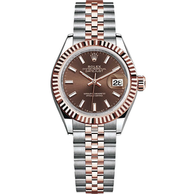 Rolex Lady-Datejust Chocolate Dial Fluted Bezel 28mm 279171