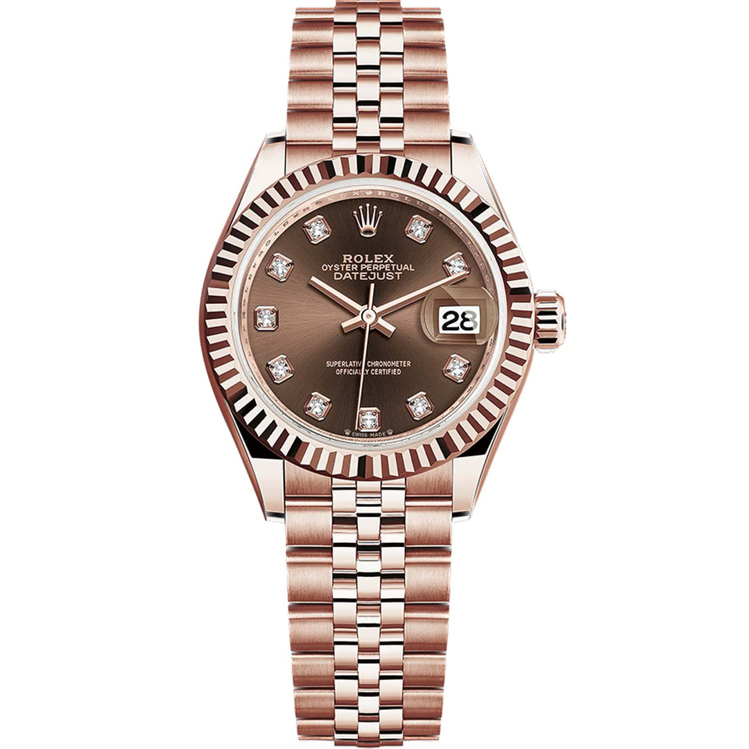 Shop Rolex Lady-Datejust Chocolate Diamond Dial 279175 | FCT