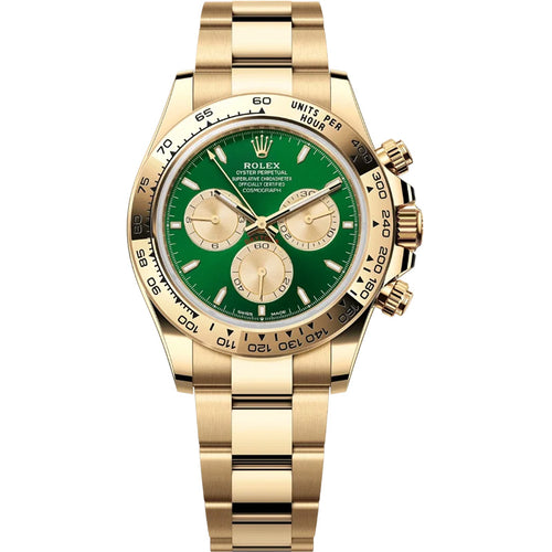 Rolex Cosmograph Daytona John Mayer Green Dial Yellow Gold 126508