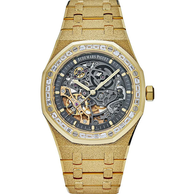 Audemars Piguet Royal Oak 15412BA.ZG.1224BA.01 Double Balance Wheel Frosted-Openworked Yellow Gold