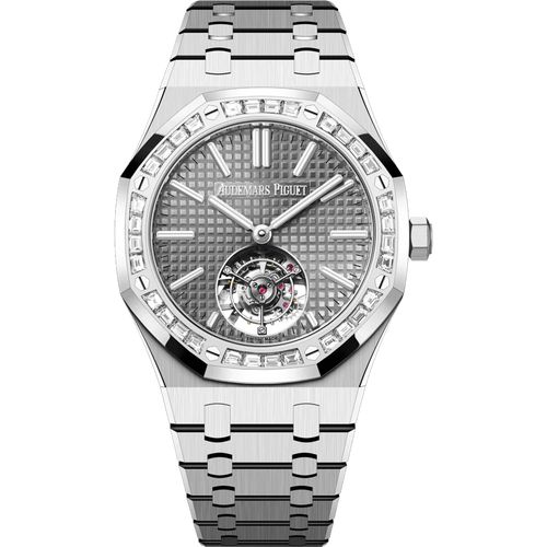 Audemars Piguet Royal Oak Flying Tourbillon White Gold Grey Dial 41mm Diamond Bezel 26730BC
