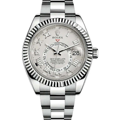 Rolex Sky-Dweller 42 White Gold Ivory Dial Roman Numerals Oyster 326939