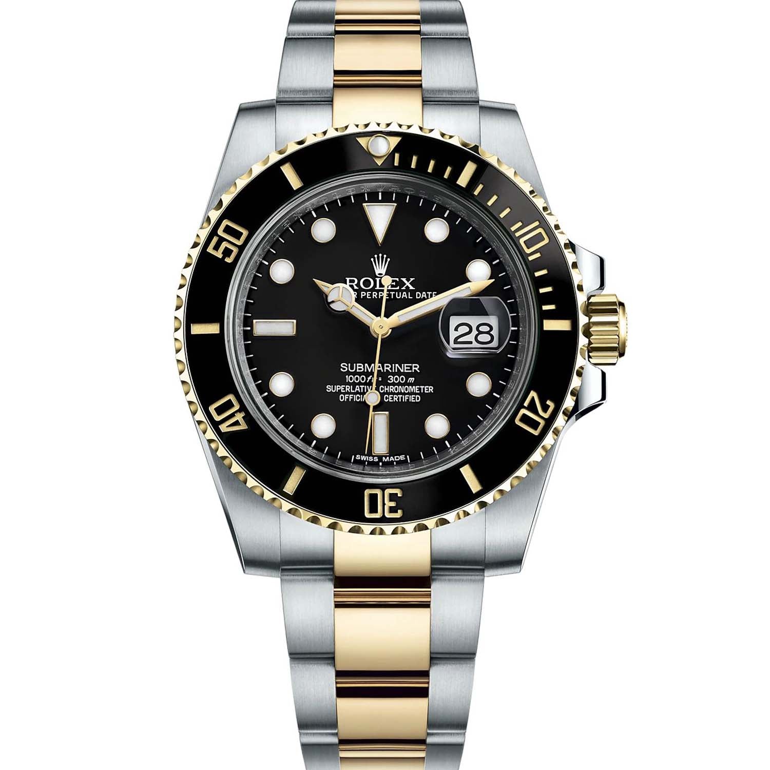 Rolex submariner two sale tone rose gold