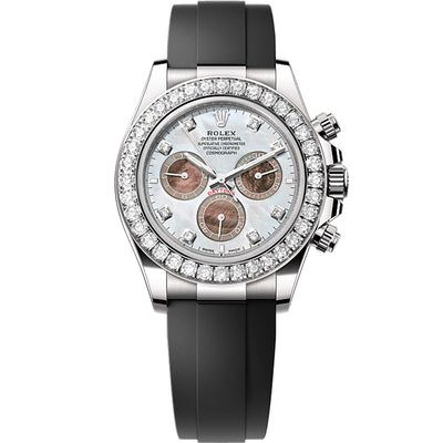 Rolex Daytona 126519LN White Gold Oysterflex MOP Dial