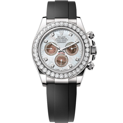 Rolex Daytona 126519LN White Gold Oysterflex MOP Dial