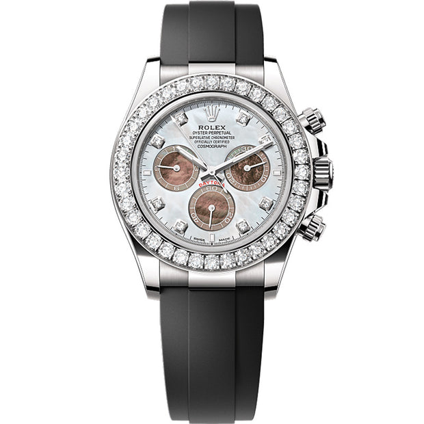 Rolex Daytona 126519LN White Gold Oysterflex MOP Dial