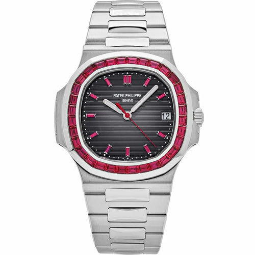 Patek Philippe Nautilus 5711/112P-001 Platinum Grey Dial Ruby Bezel