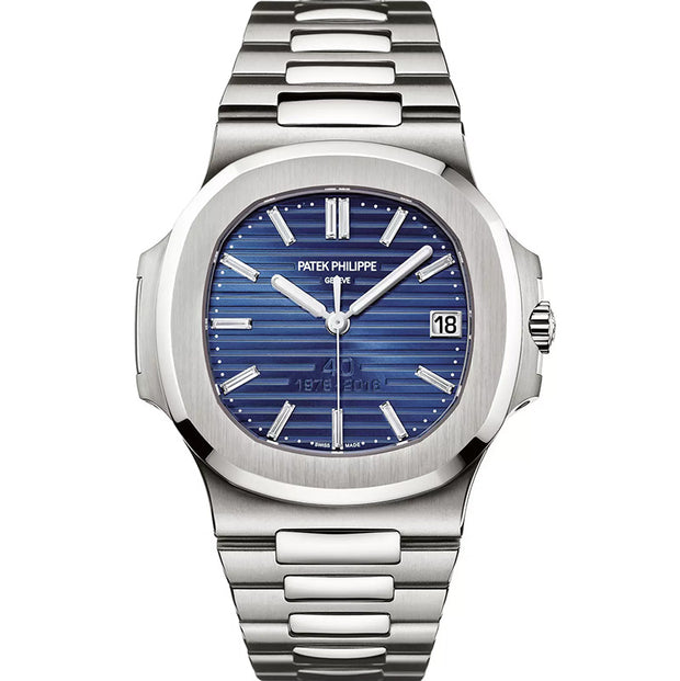 Patek Philippe Nautilus 5711/1P-001 40th Anniversary Platinum Blue Diamond Dial Limited Edition