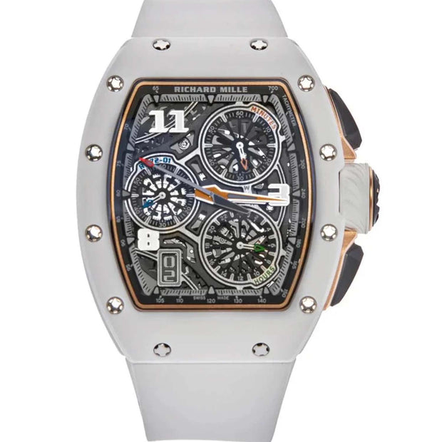 Richard Mille RM72-01 White Ceramic Automatic Winding Lifestyle Flyback Chronograph