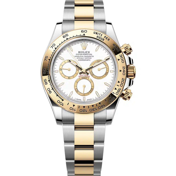 Rolex Daytona White Dial Two Tone Yellow Gold 126503