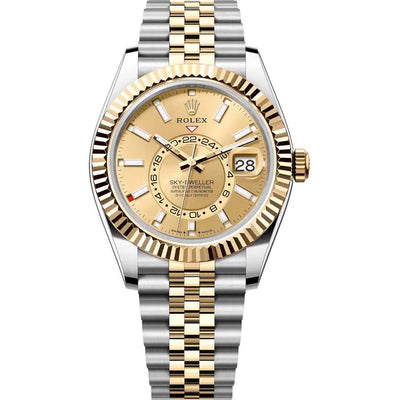 Rolex Sky-Dweller 336933 Champagne Dial Jubilee Two-Tone Yellow Gold Stainless Steel 2023