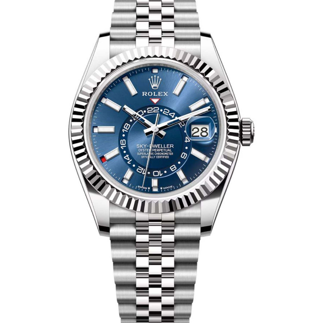 Shop Rolex Sky-Dweller Blue Jubilee Watch | 336934-0006 | FCT