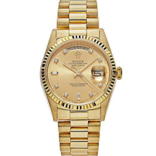 Rolex Day-Date 36mm Yellow Gold Diamond Dial 18238