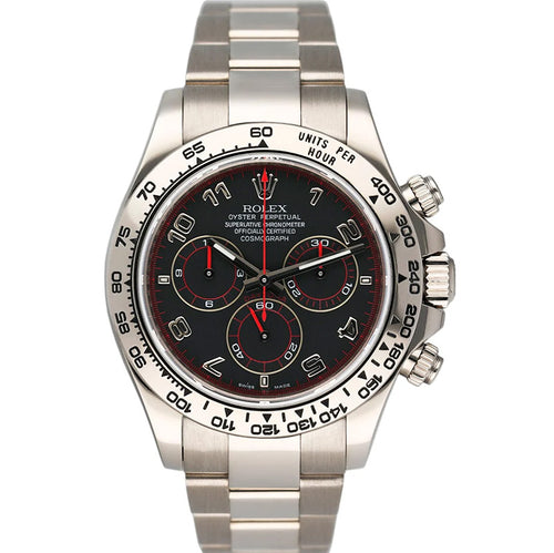 Rolex Daytona 40mm 116509 White Gold Matte Black Arabic Numeral Dial