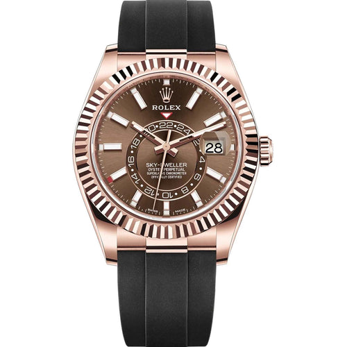Rolex Sky-Dweller 42mm Oyster Flex 326235 Chocolate Dial