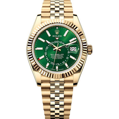Rolex Sky-Dweller 336938 42mm Green Dial Yellow Gold