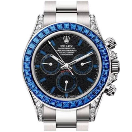 Rolex Daytona 126599TSA White Gold Silver Sheen Obsidian Dial Sapphire Bezel