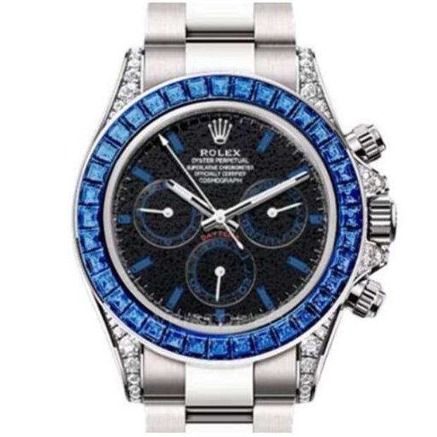 Rolex Daytona 126599TSA White Gold Silver Sheen Obsidian Dial Sapphire Bezel
