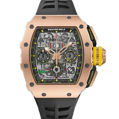 Richard Mille Chronograph RM11-03 Rose Gold 50mm Openworked Dial