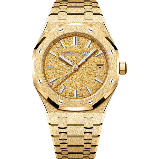 Audemars Piguet Royal Oak Selfwinding Frosted 34mm 77450BA Gold Dial