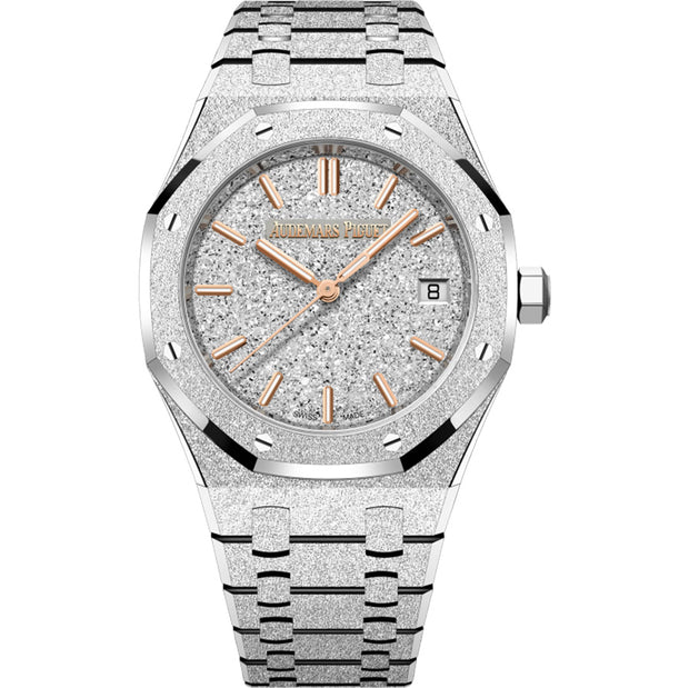 Audemars Piguet Royal Oak Selfwinding Frosted 34mm 77450BC Silver Dial