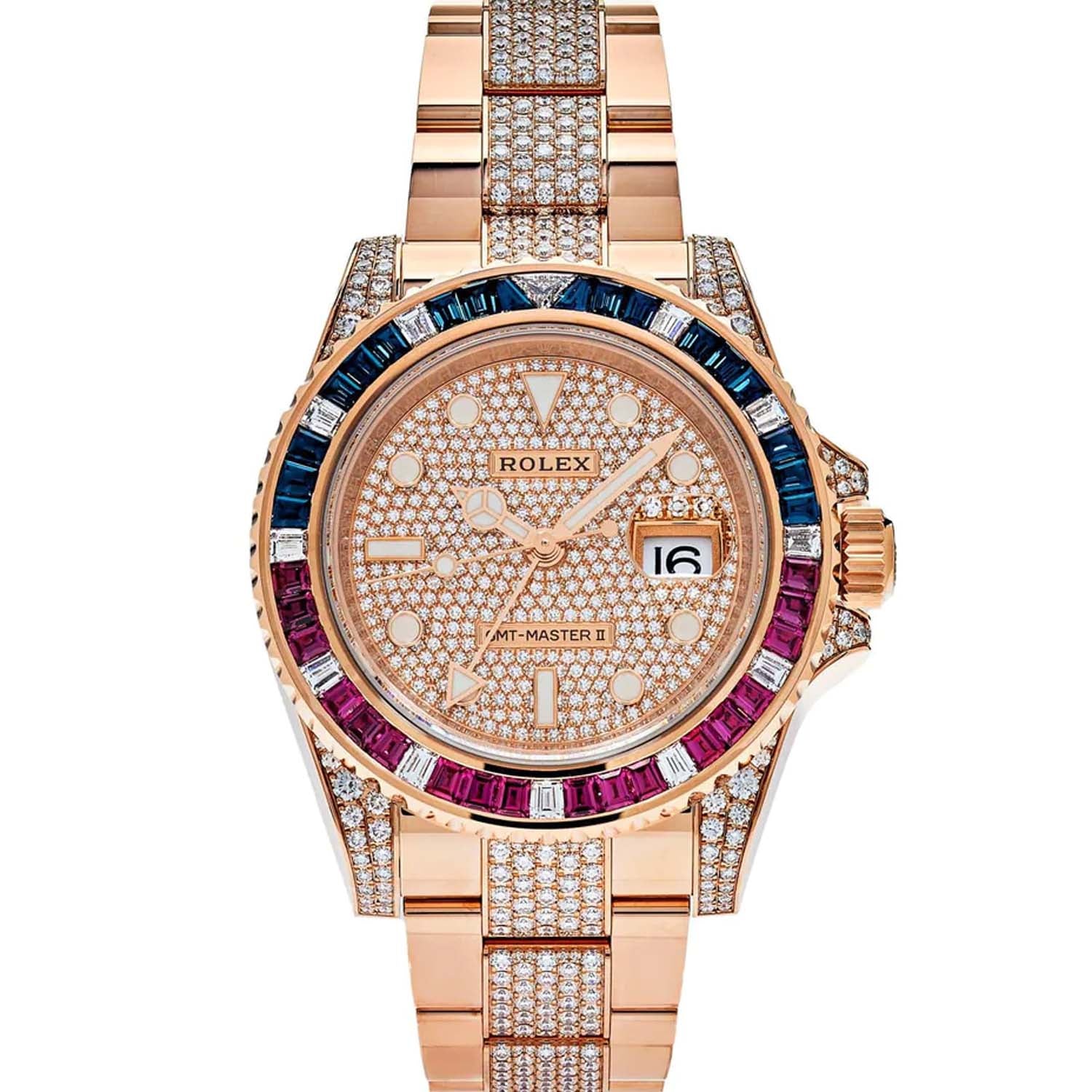 Rolex gmt master 2 full diamond Clearance