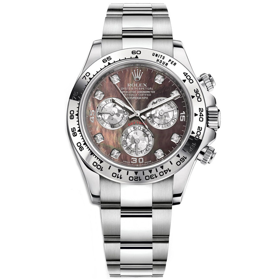 Rolex Daytona 40mm 116509 White Gold Black Mother Of Pearl