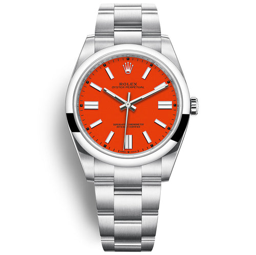 Rolex Oyster Perpetual "Coral" 41mm 124300 Red Dial